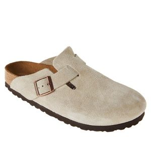 Birkenstock bostons suede